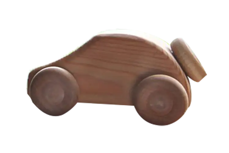 Brown Wooden Toy Car for Kids