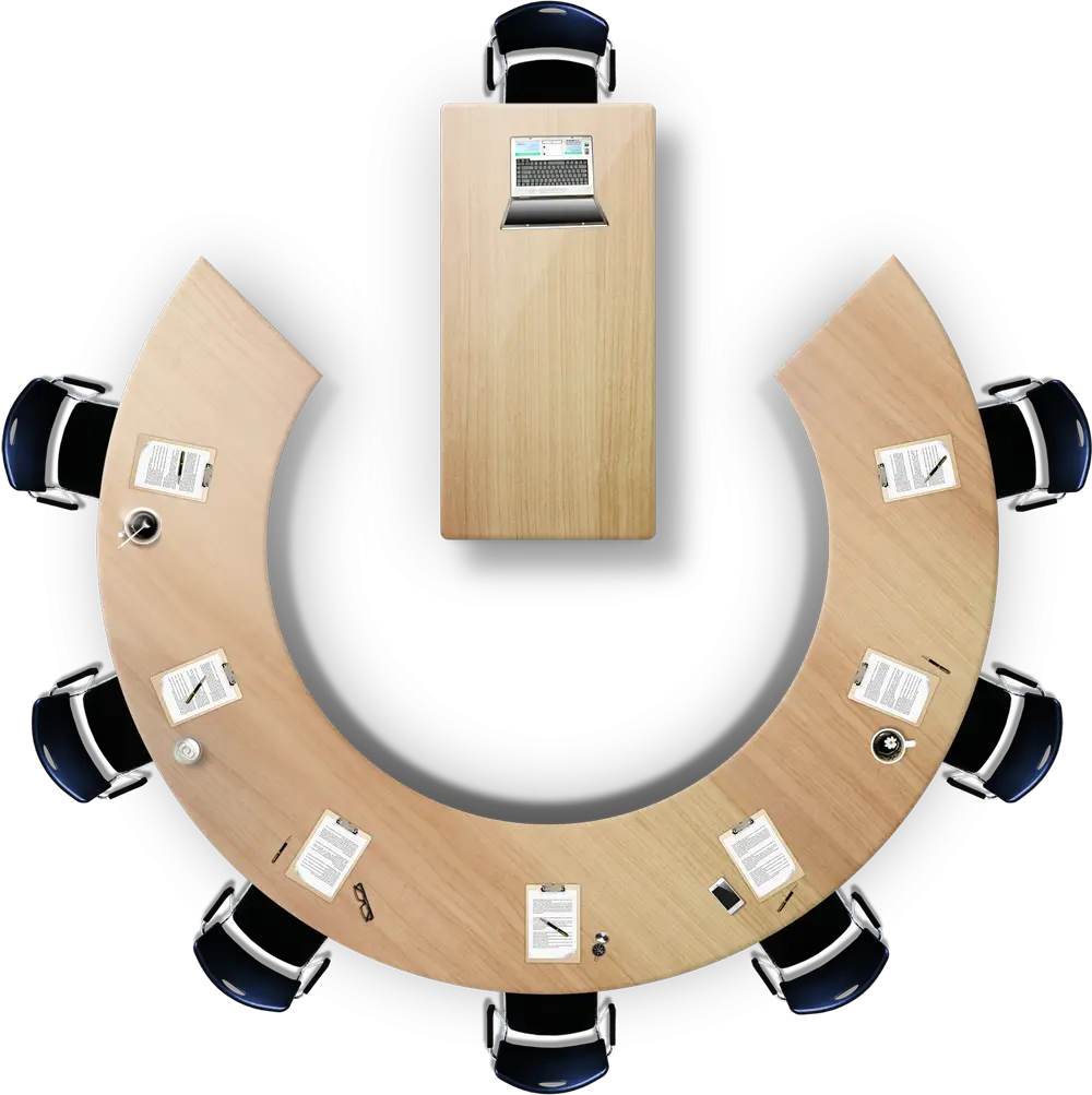 Modern Conference Table Setup