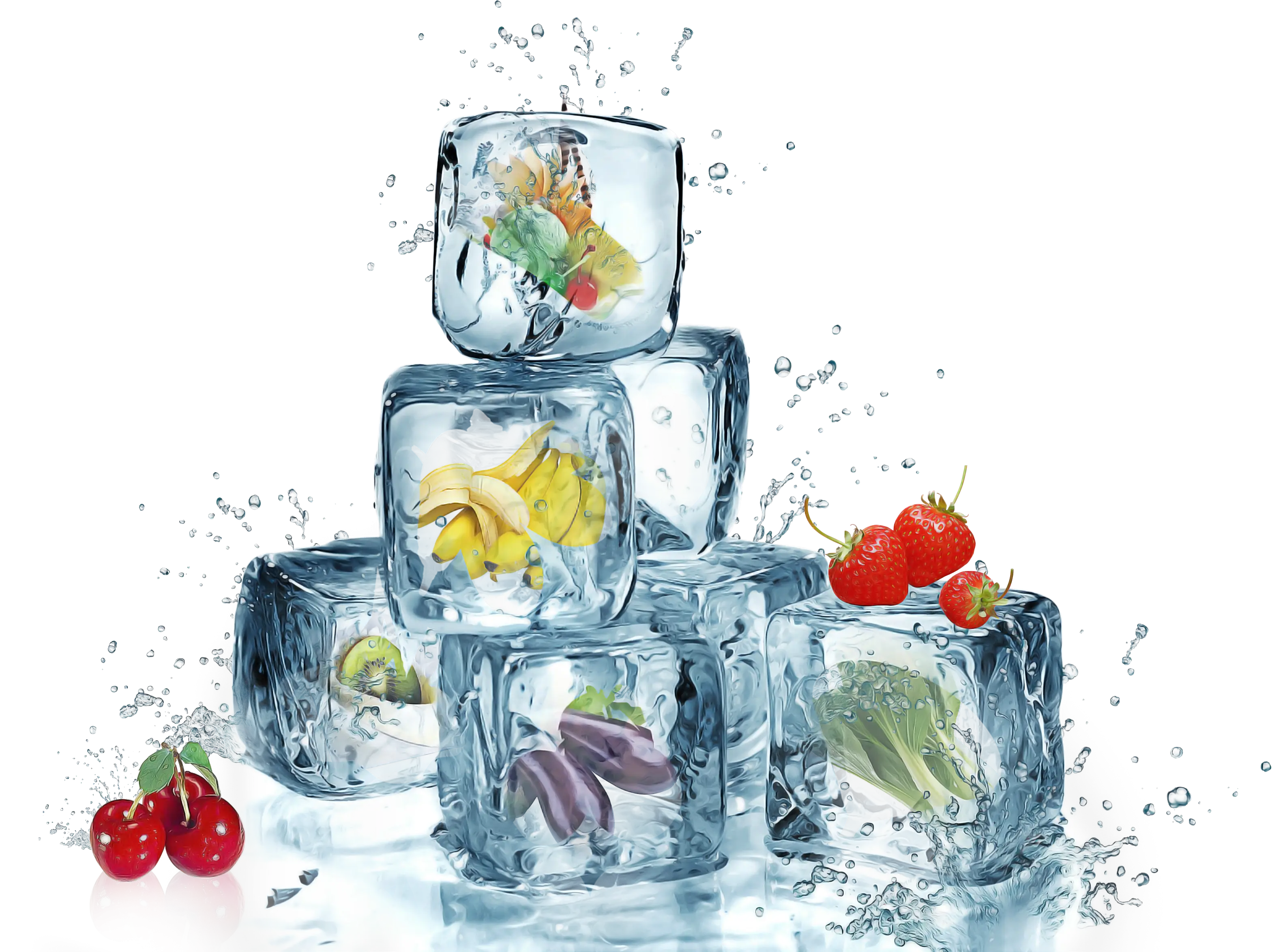 Fruit-Infused Ice Cubes for Refreshing Drinks