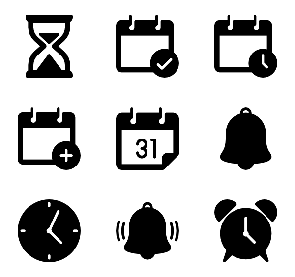 Set of Calendar and Time Management Icons