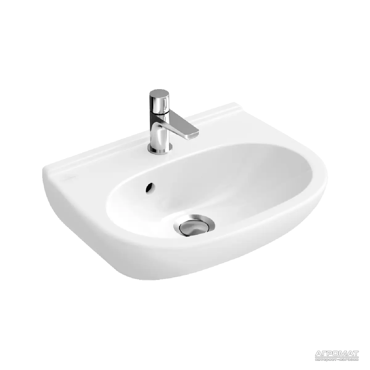 White Bathroom Sink with Faucet