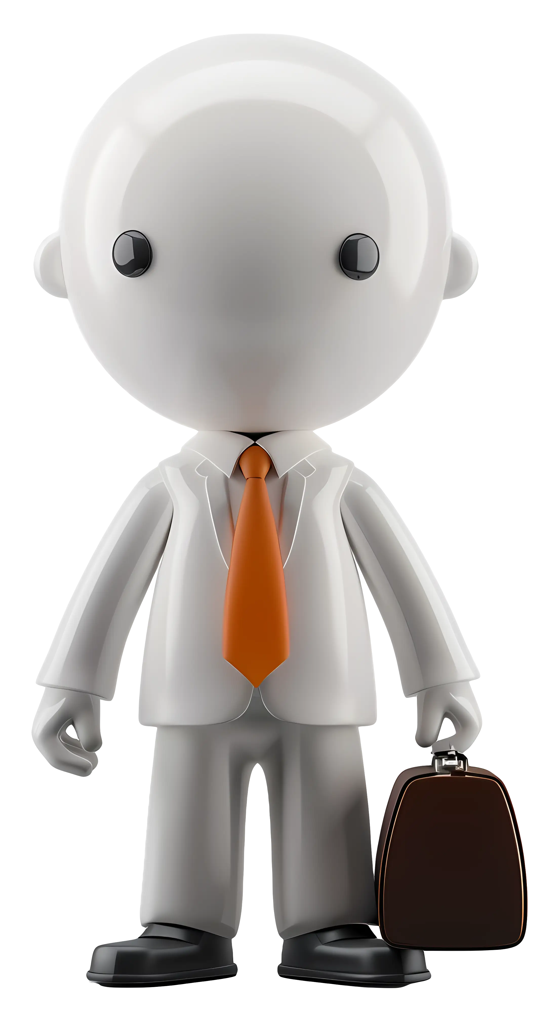 Business Character with Orange Tie