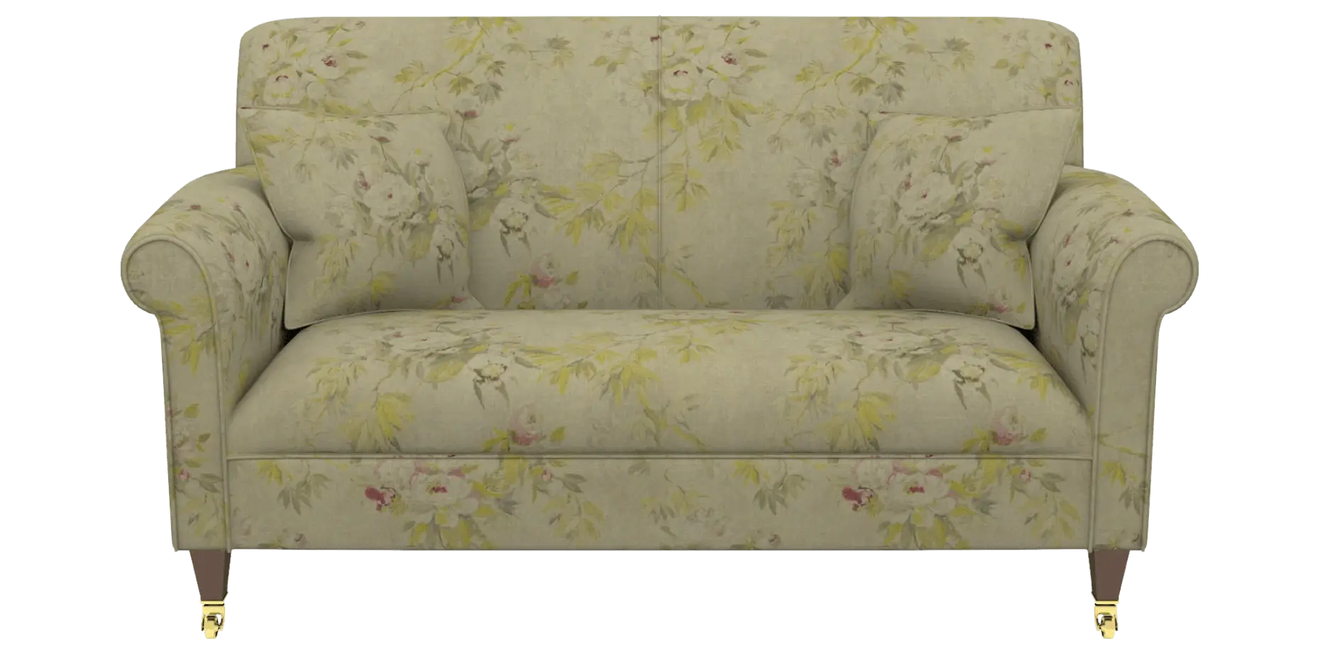 Floral Fabric Sofa with Vintage Style