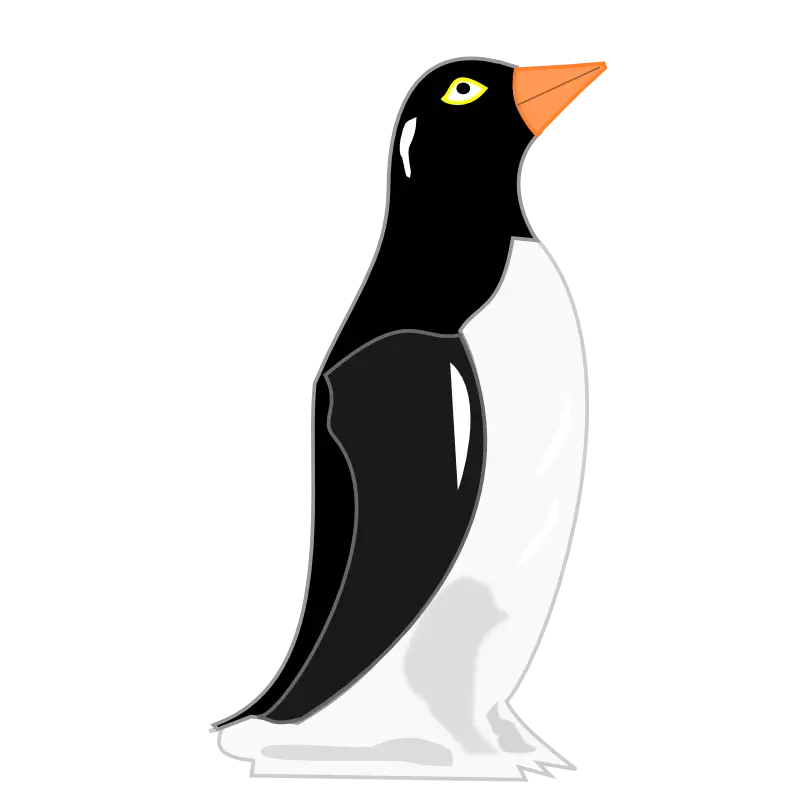 Black and White Penguin Illustration