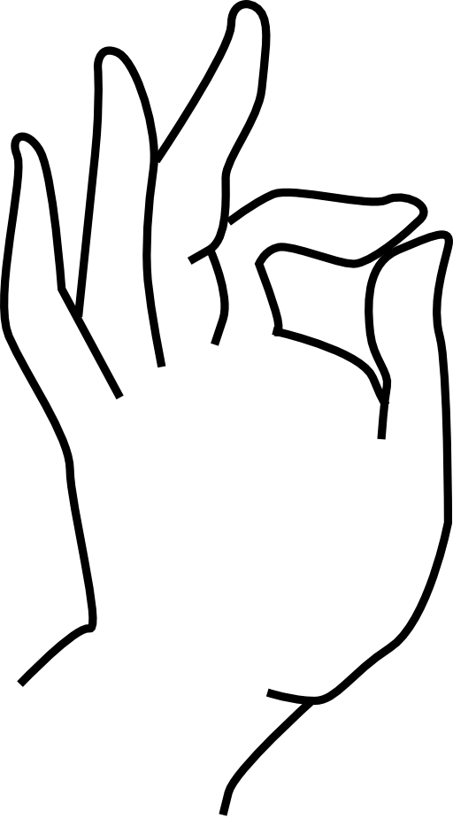 Illustration of a Hand Making an Okay Gesture