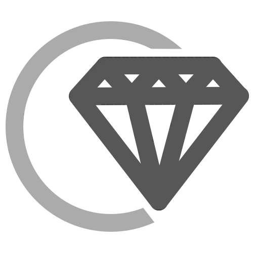 Diamond Icon with Gray Circular Background