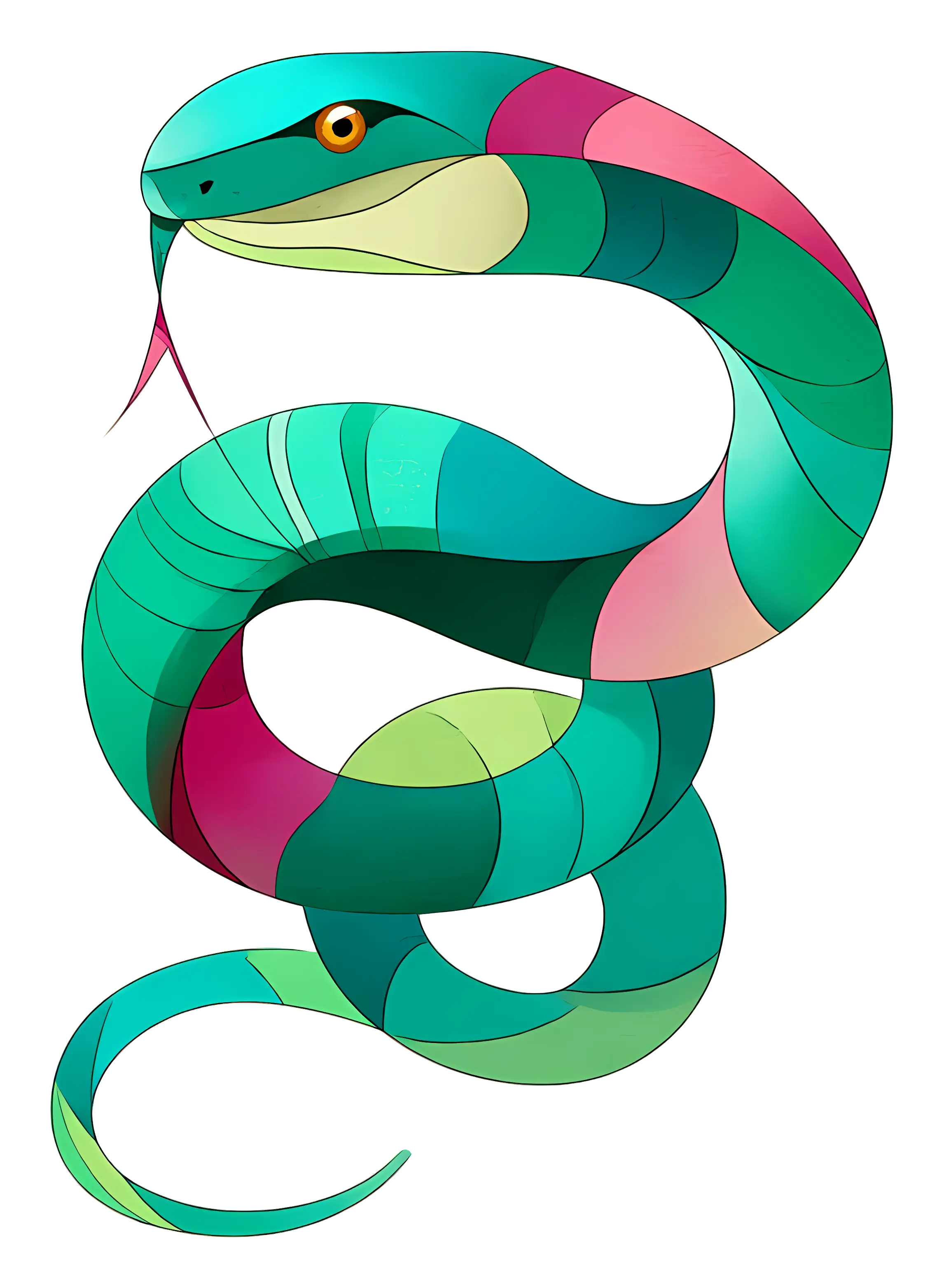 Colorful Snake Illustration