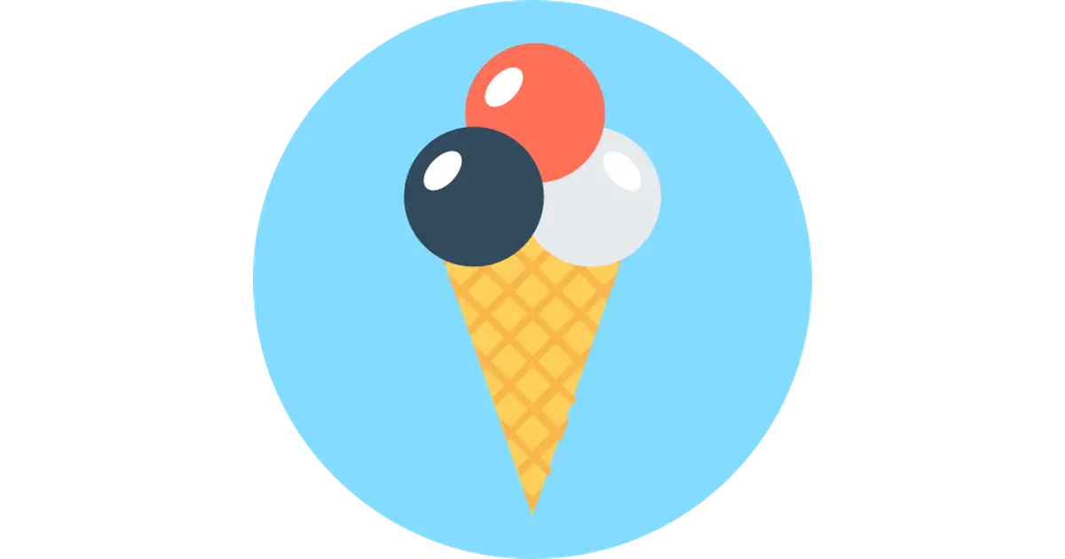 Colorful Ice Cream Cone