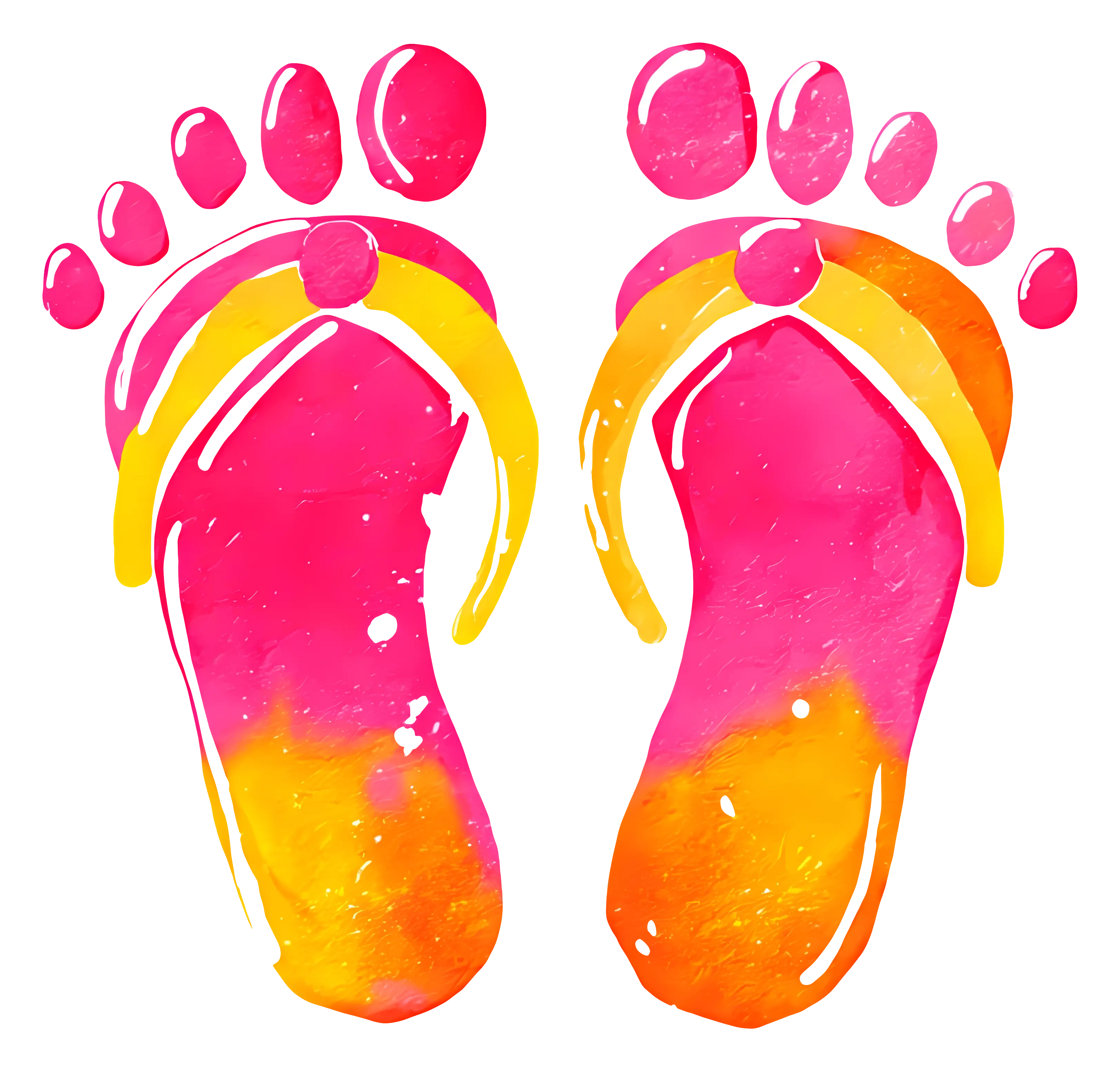 Colorful Flip Flops Illustration