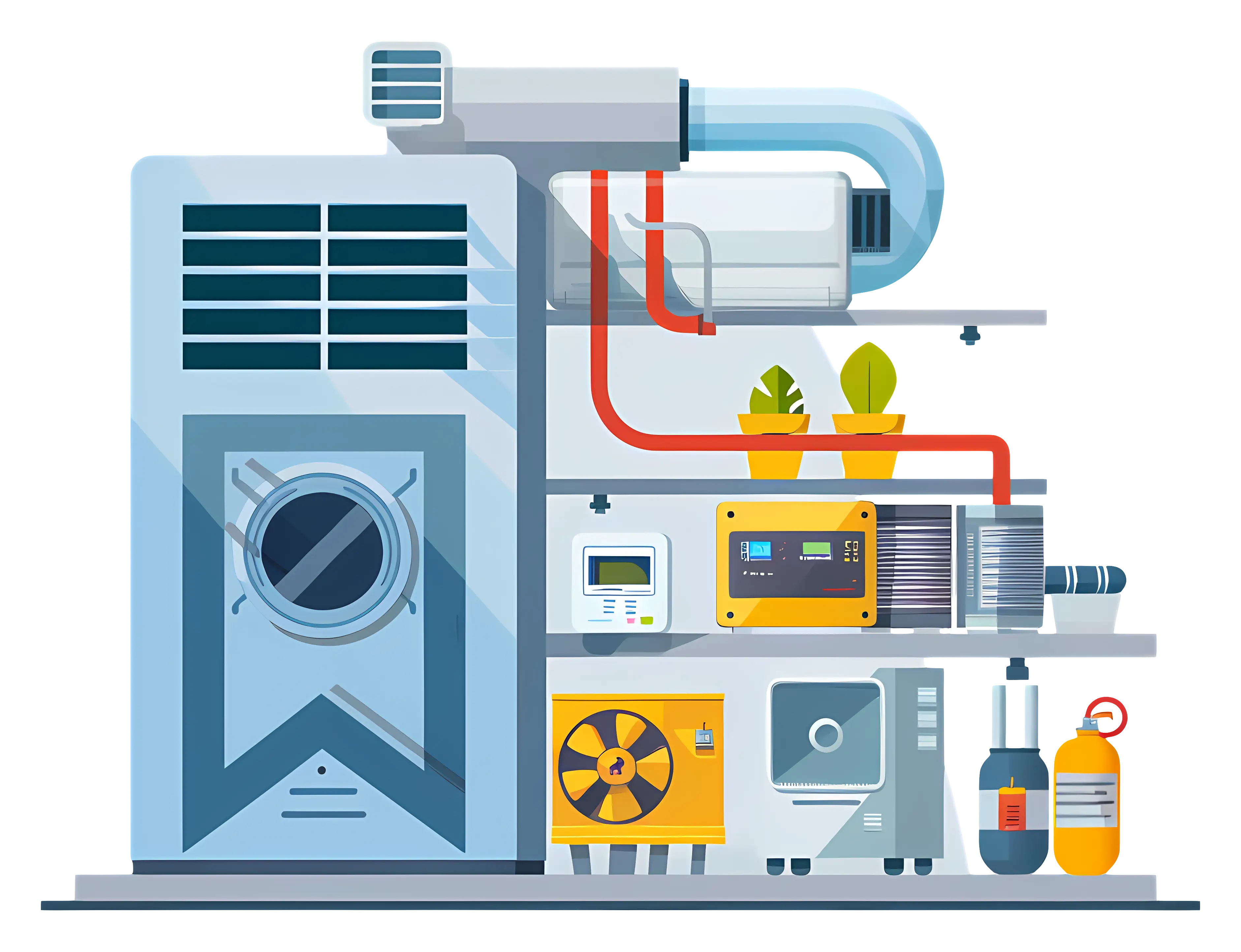 Modern HVAC System Components