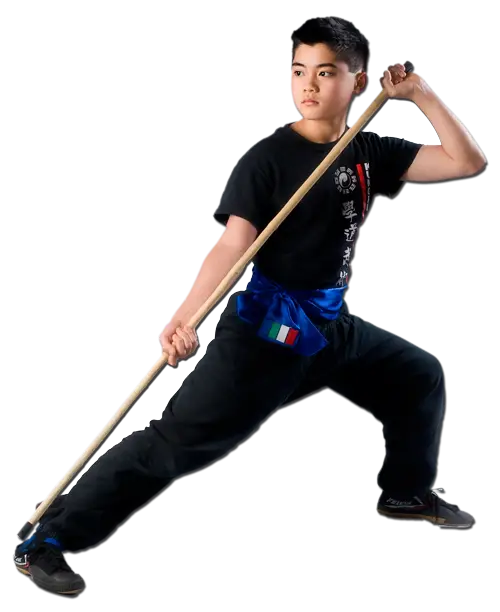 Martial Artist in Action Pose