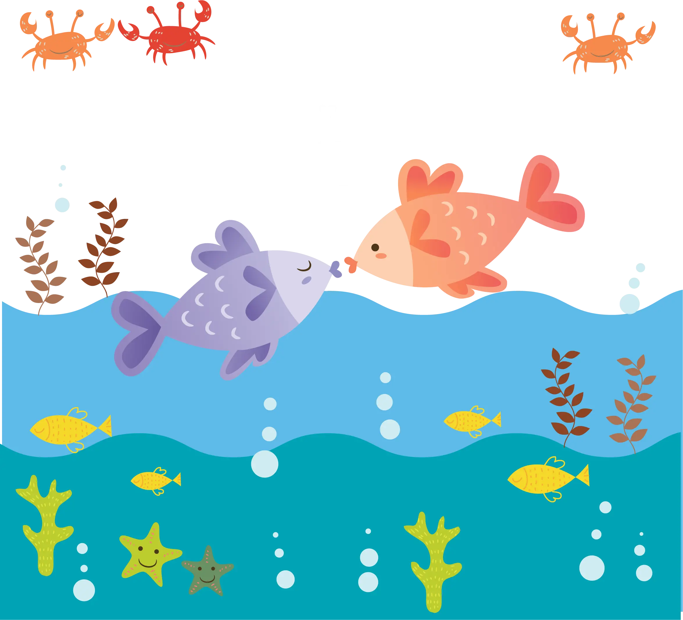 Underwater Scene with Fish
