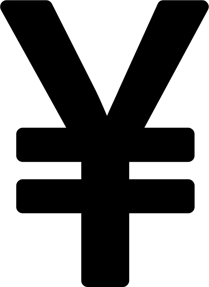 Black Japanese Yen Currency Symbol