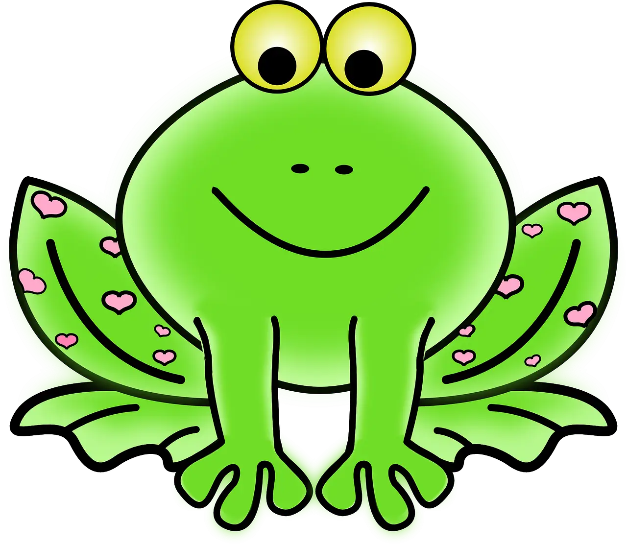 Cartoon Green Frog Illustration