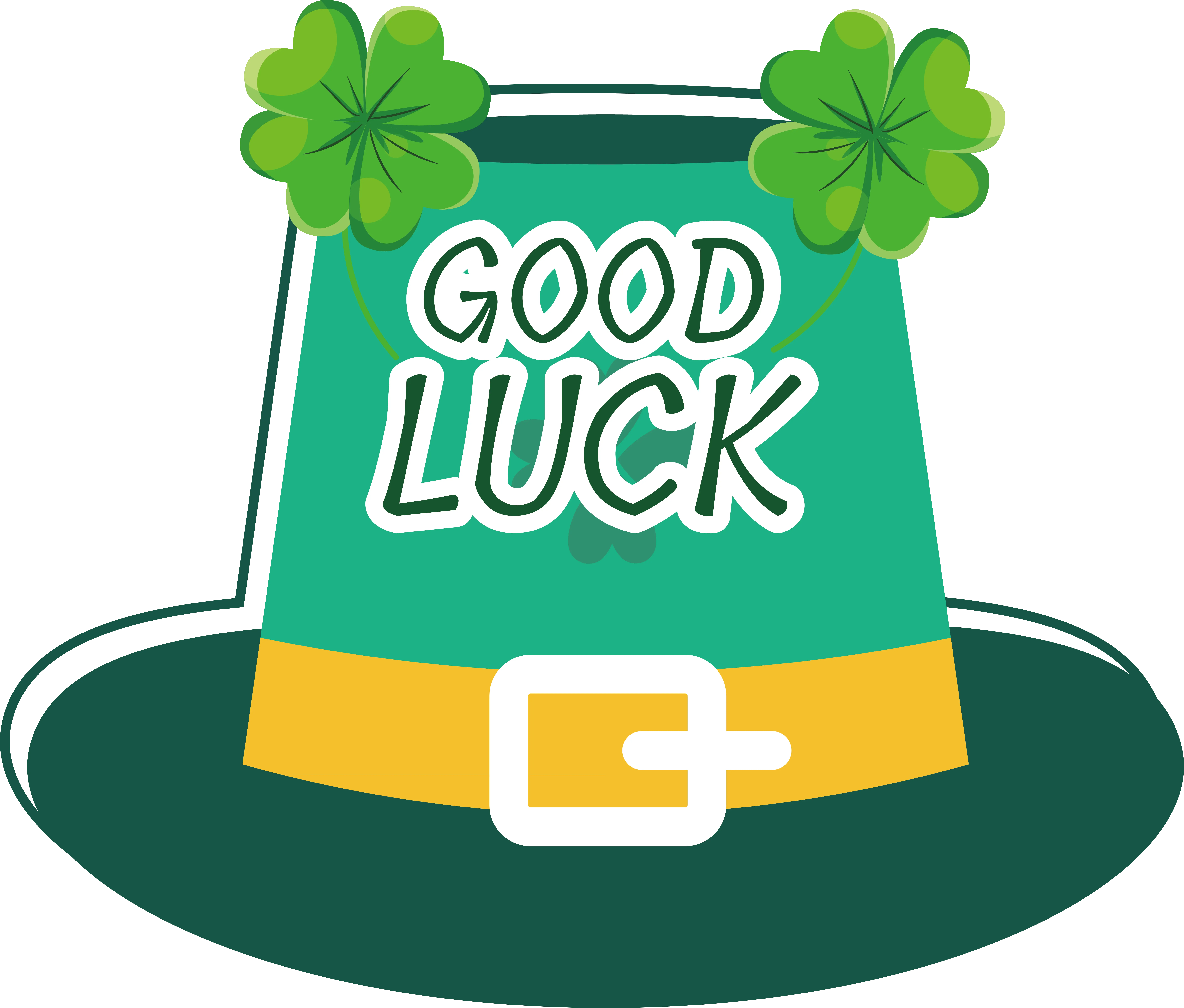 Festive Green Hat with Good Luck for St. Patrick&#039;s Day