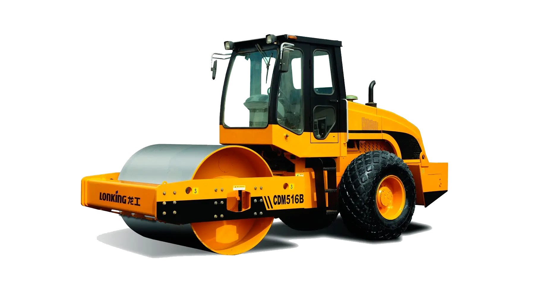 Yellow Road Roller for Construction Work