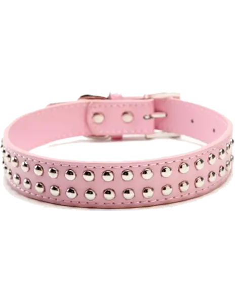 Pink Spiked Pet Collar for Stylish Pets