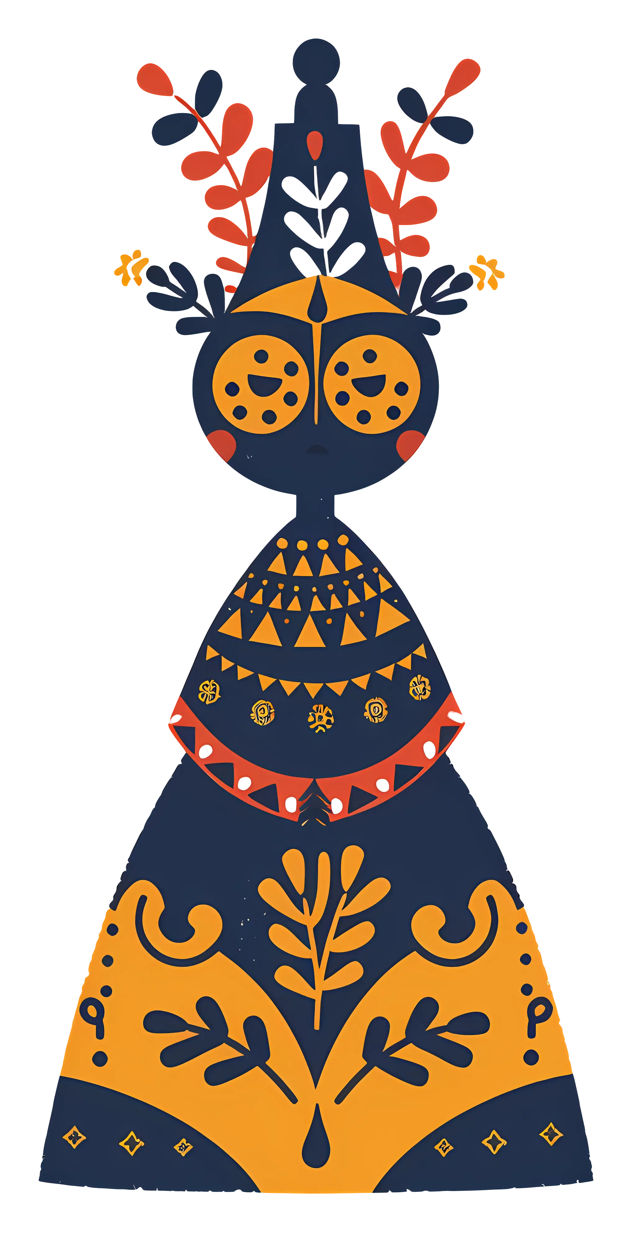 Abstract Figure with Geometric Patterns