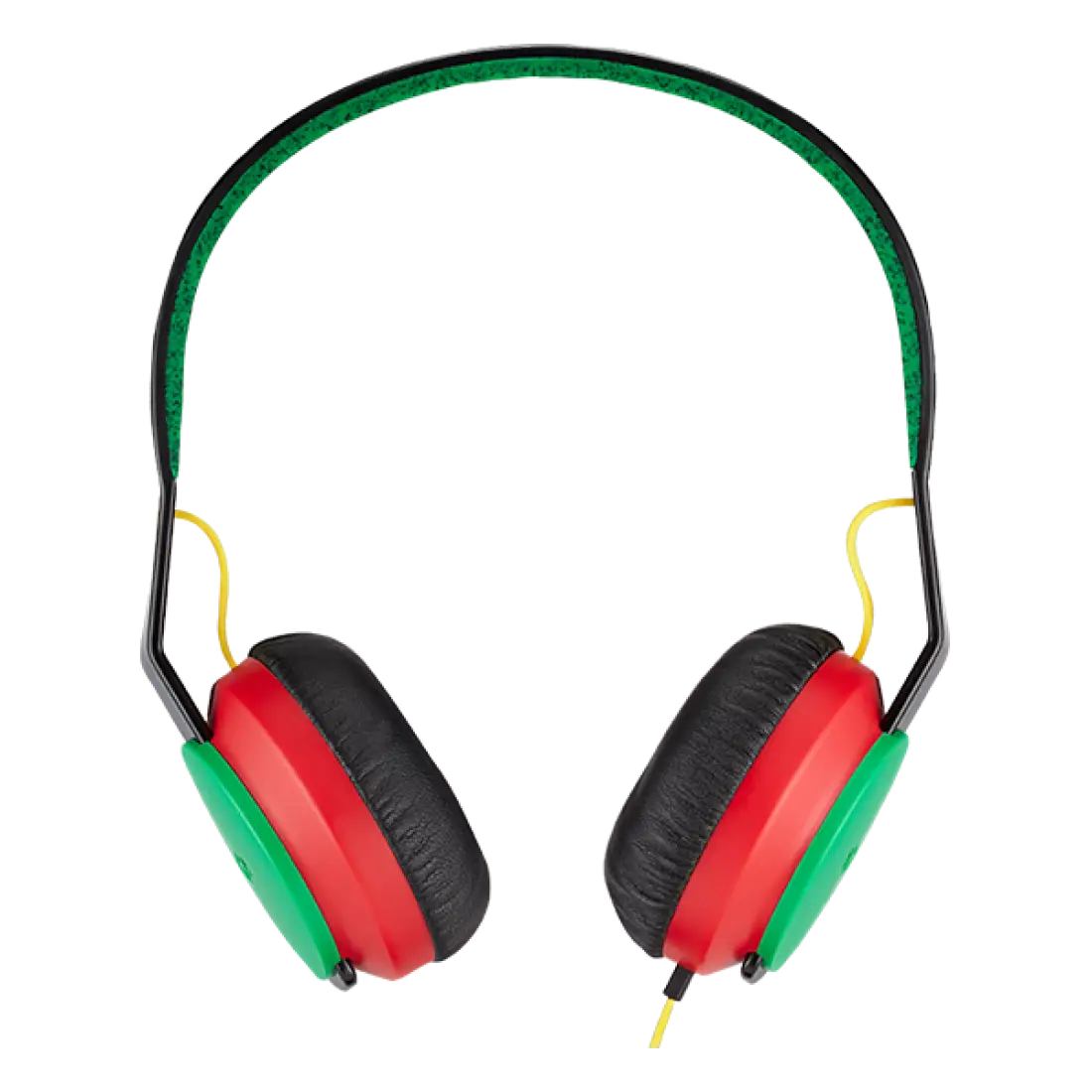 Red and Green Wired Headphones