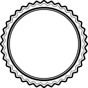 Black Circular Frame Outline Illustration