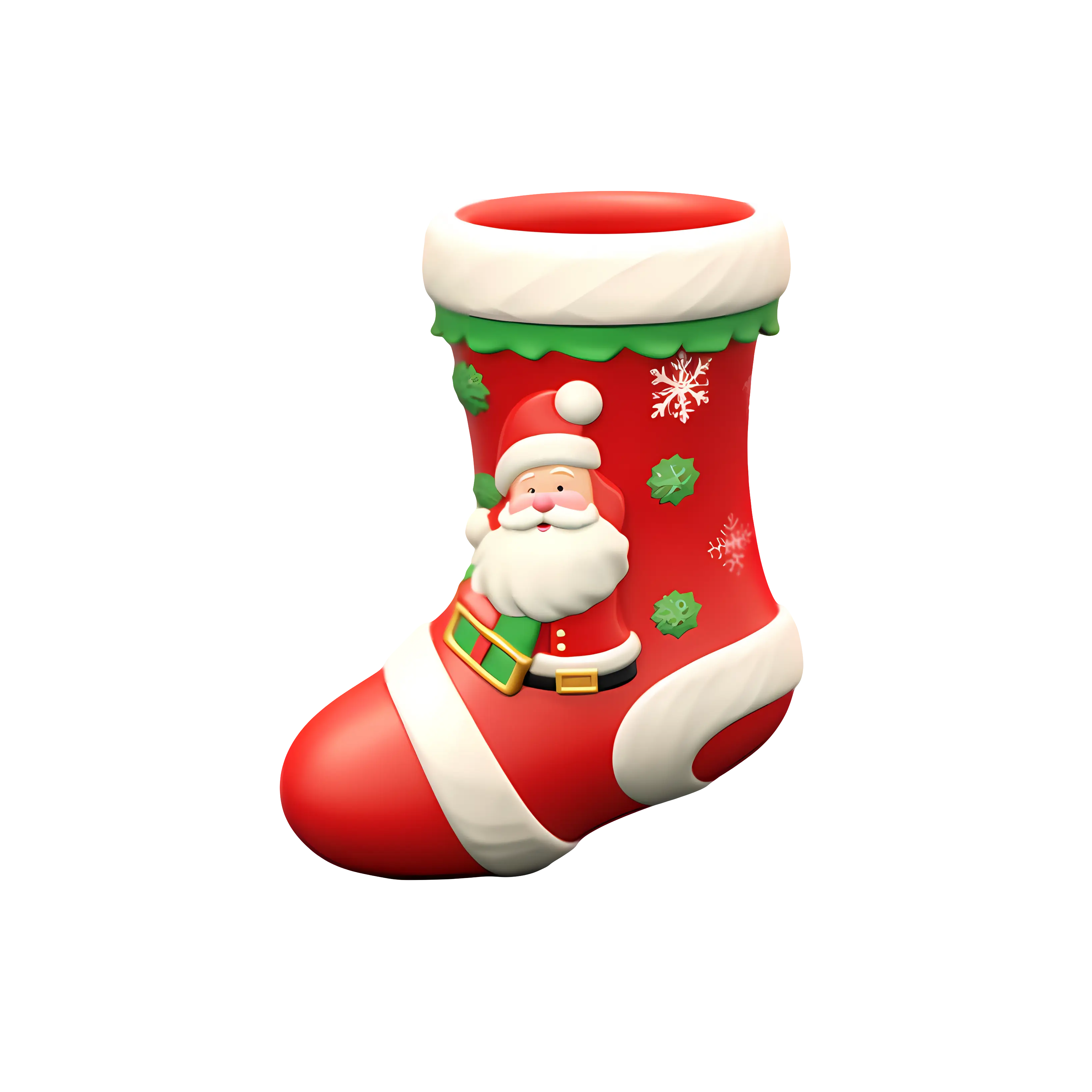 Festive Christmas Stocking with Santa Design