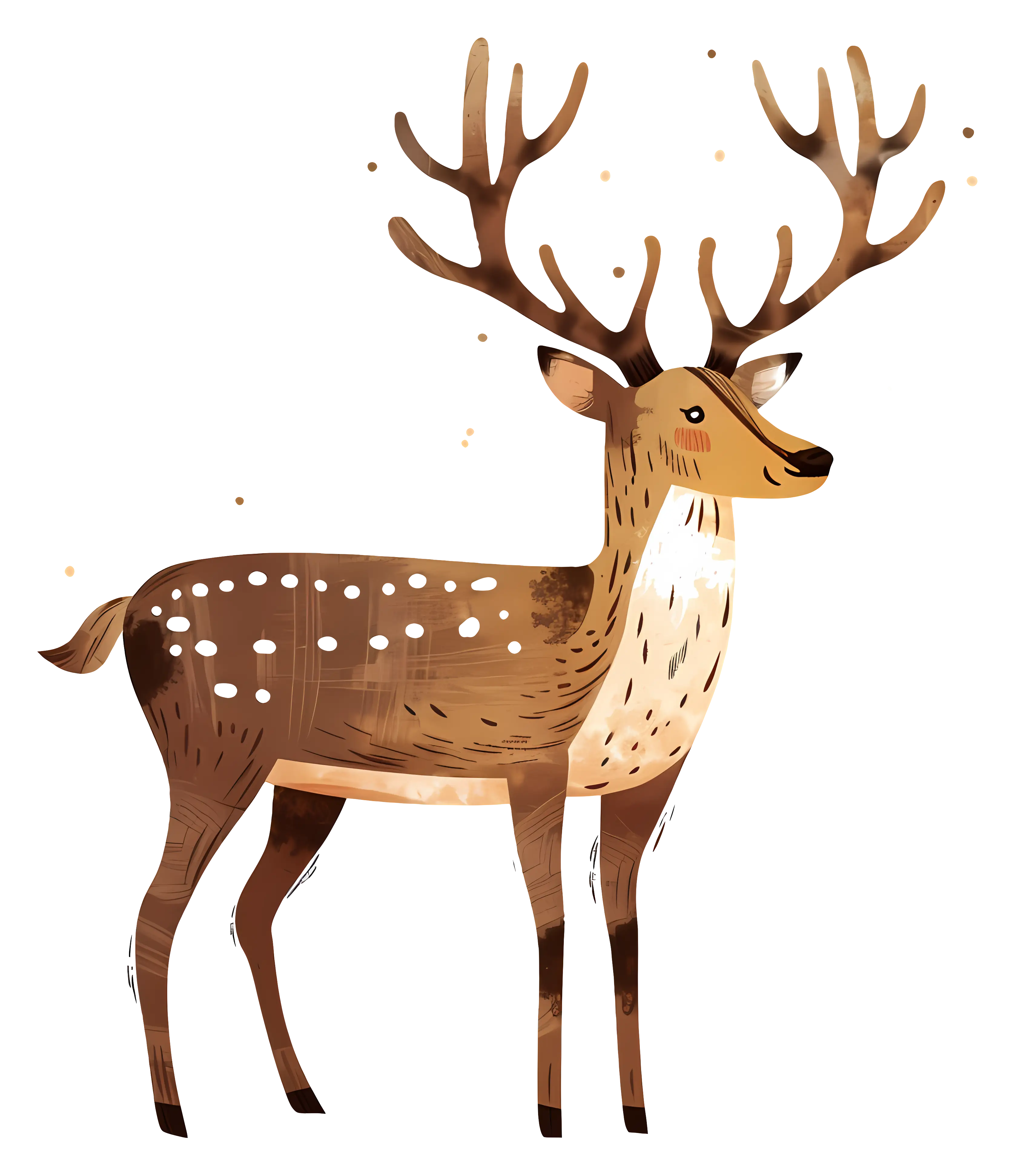 Wild Spotted Deer with Antlers