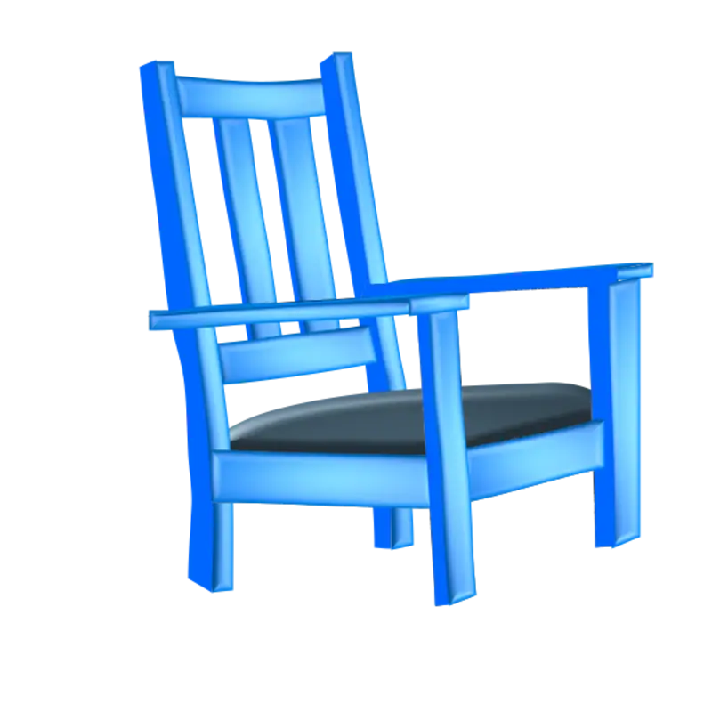Blue Wooden Chair for Interiors