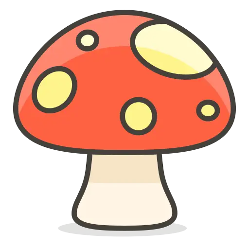 Cute Red Spotted Mushroom Illustration