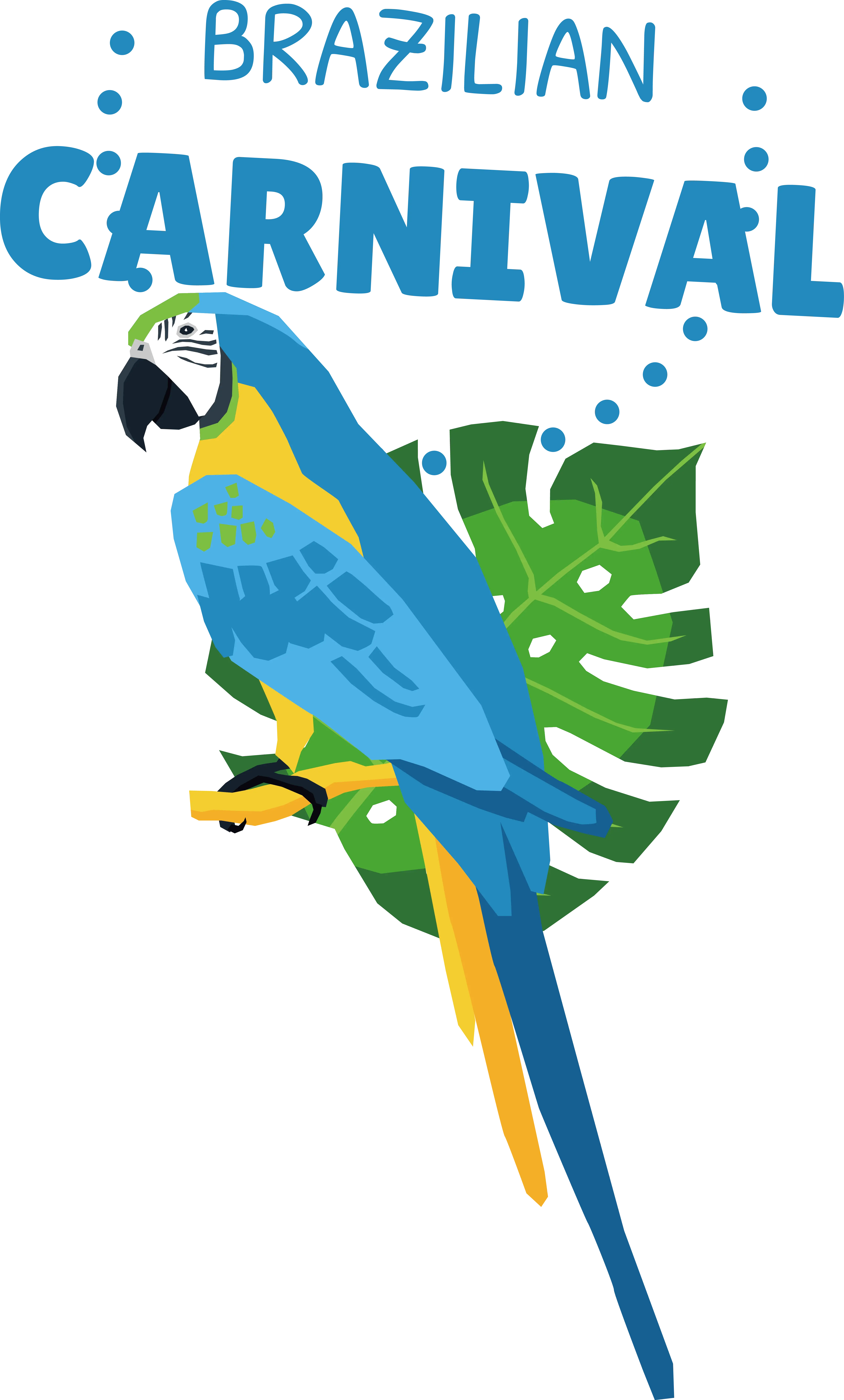 Parrot for Brazilian Carnival