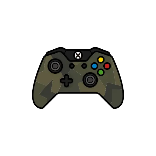 Game Controller Icon with Camouflage Design