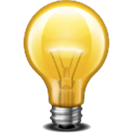 Yellow Light Bulb as Idea Icon