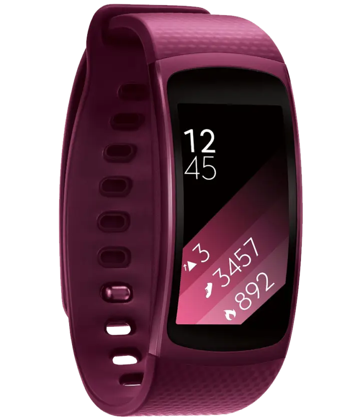 Purple Fitness Tracker with Display Features