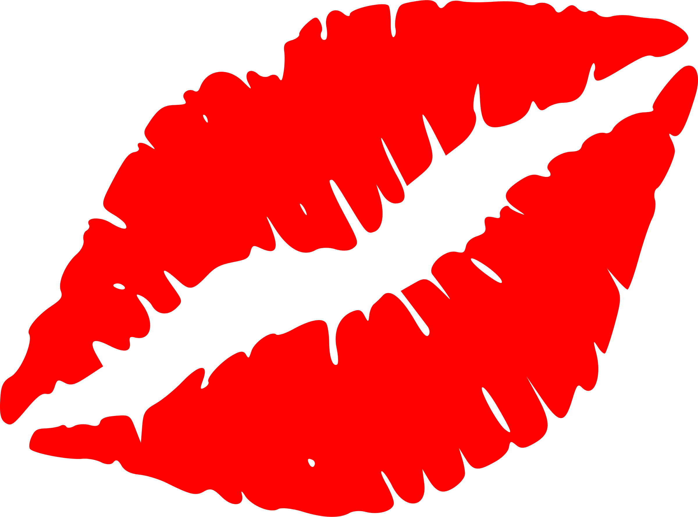Red Lips Symbol for Love and Affection