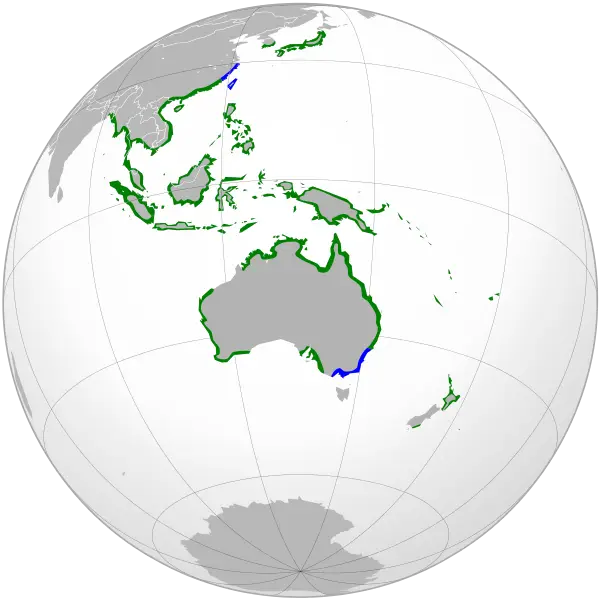 World Map with Highlighted Regions