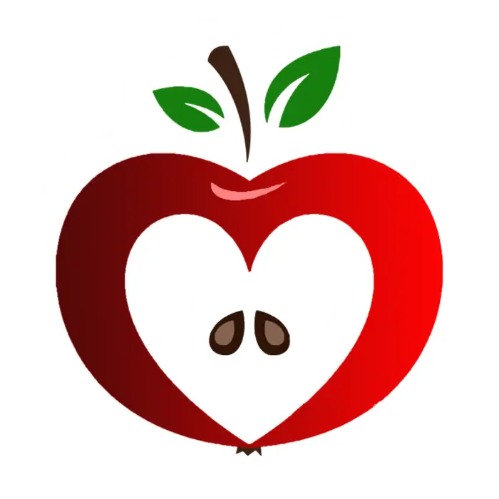 Heart-Shaped Red Apple