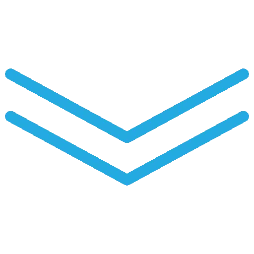 Blue Down Arrows Symbol