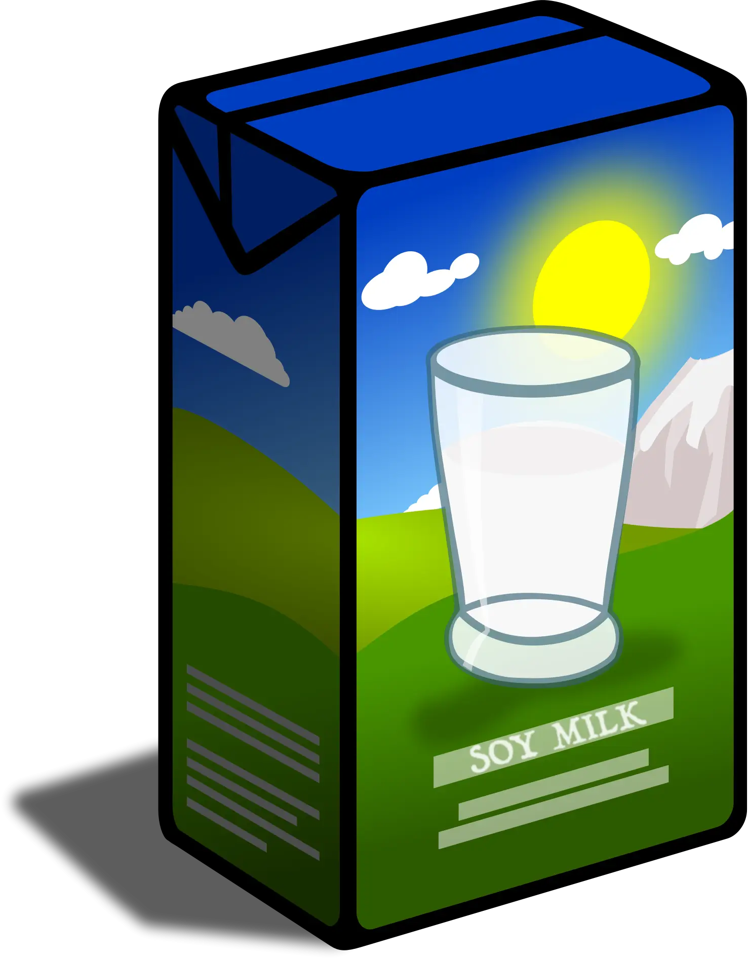 Illustrated Soy Milk Carton