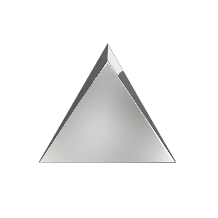 Shiny Metallic Triangle in Abstract Style