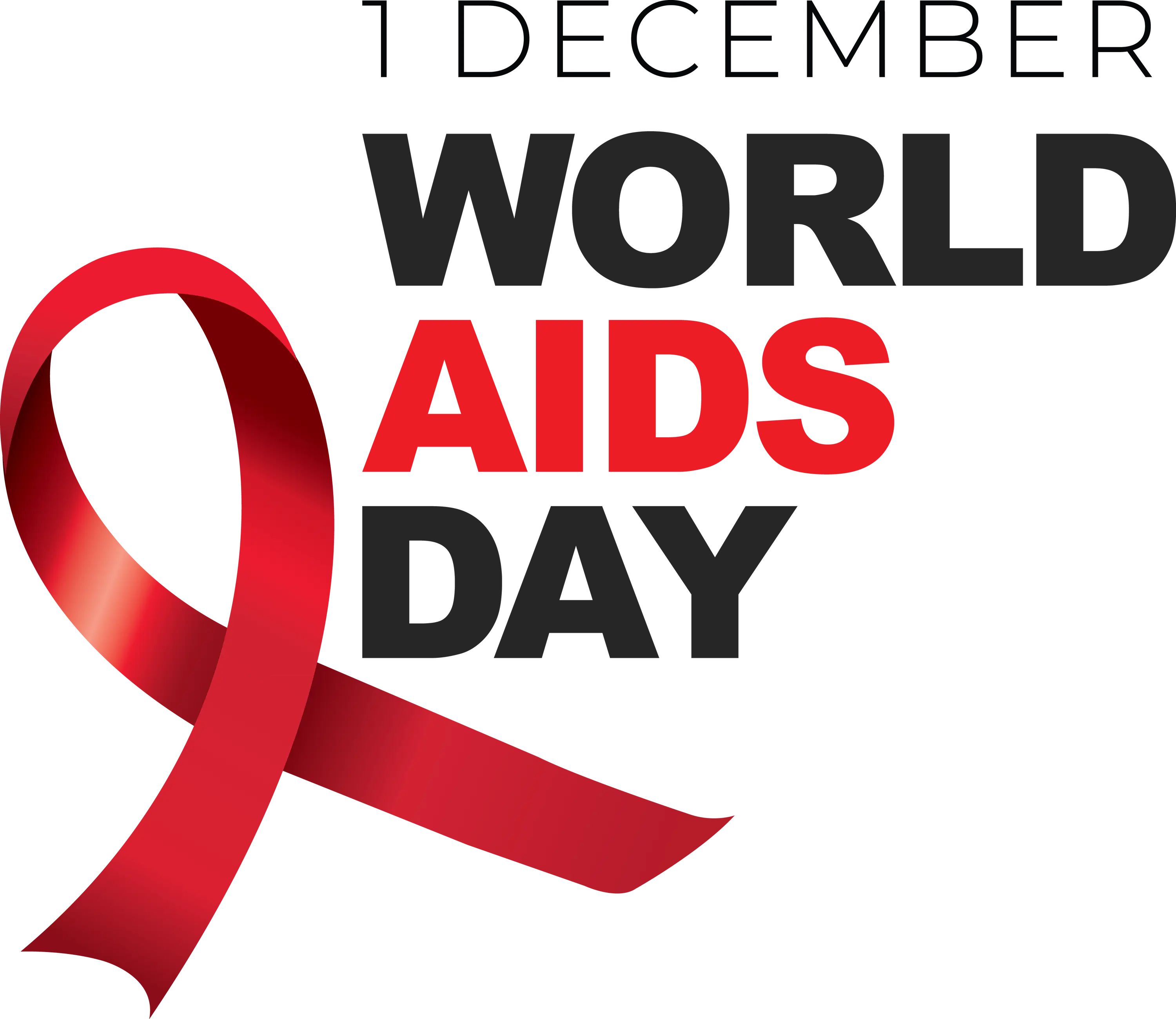 World AIDS Day Red Ribbon Awareness Logo