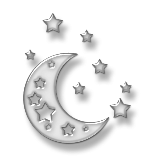 Silver Moon and Stars