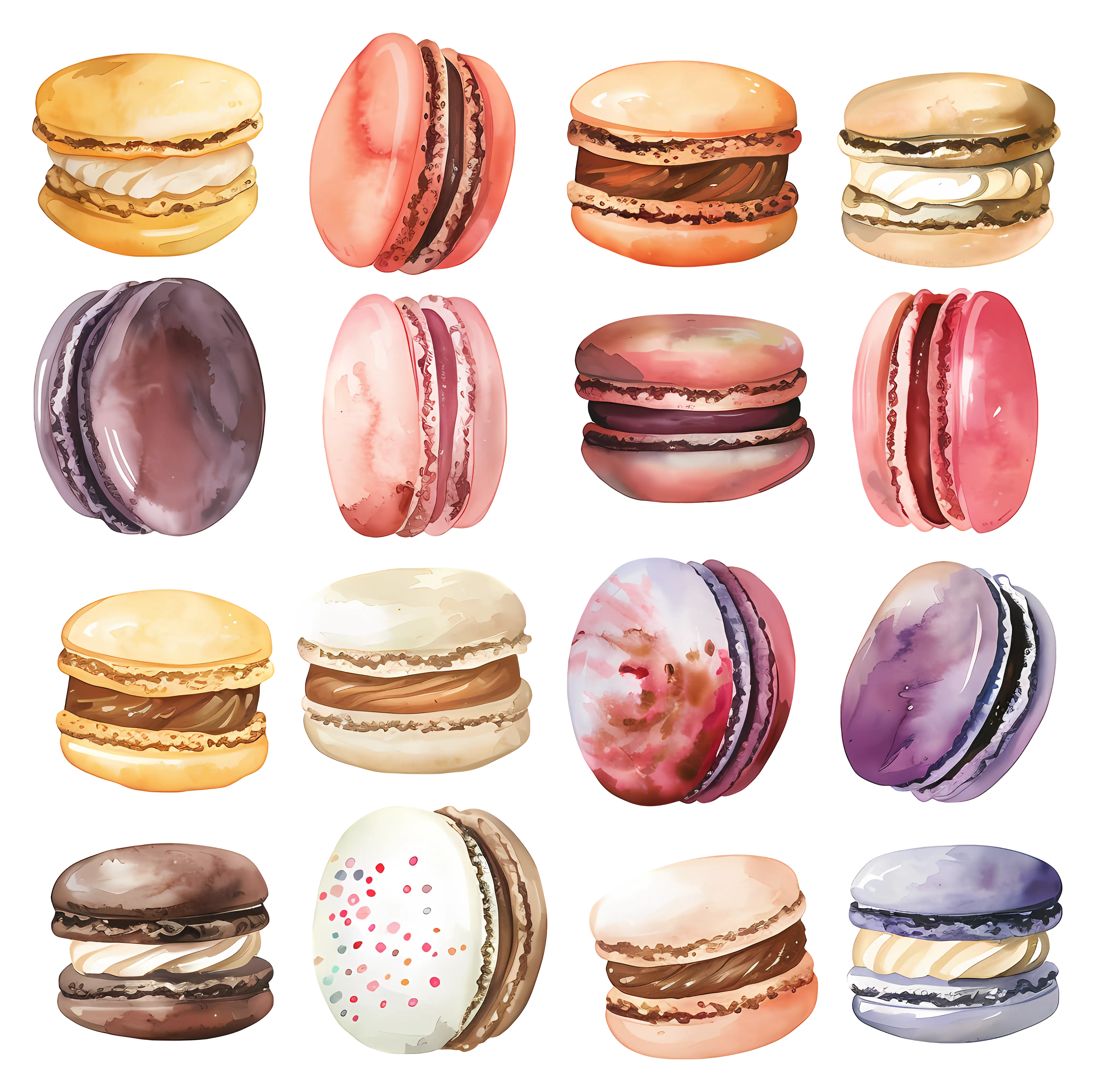 Colorful Assorted Macarons