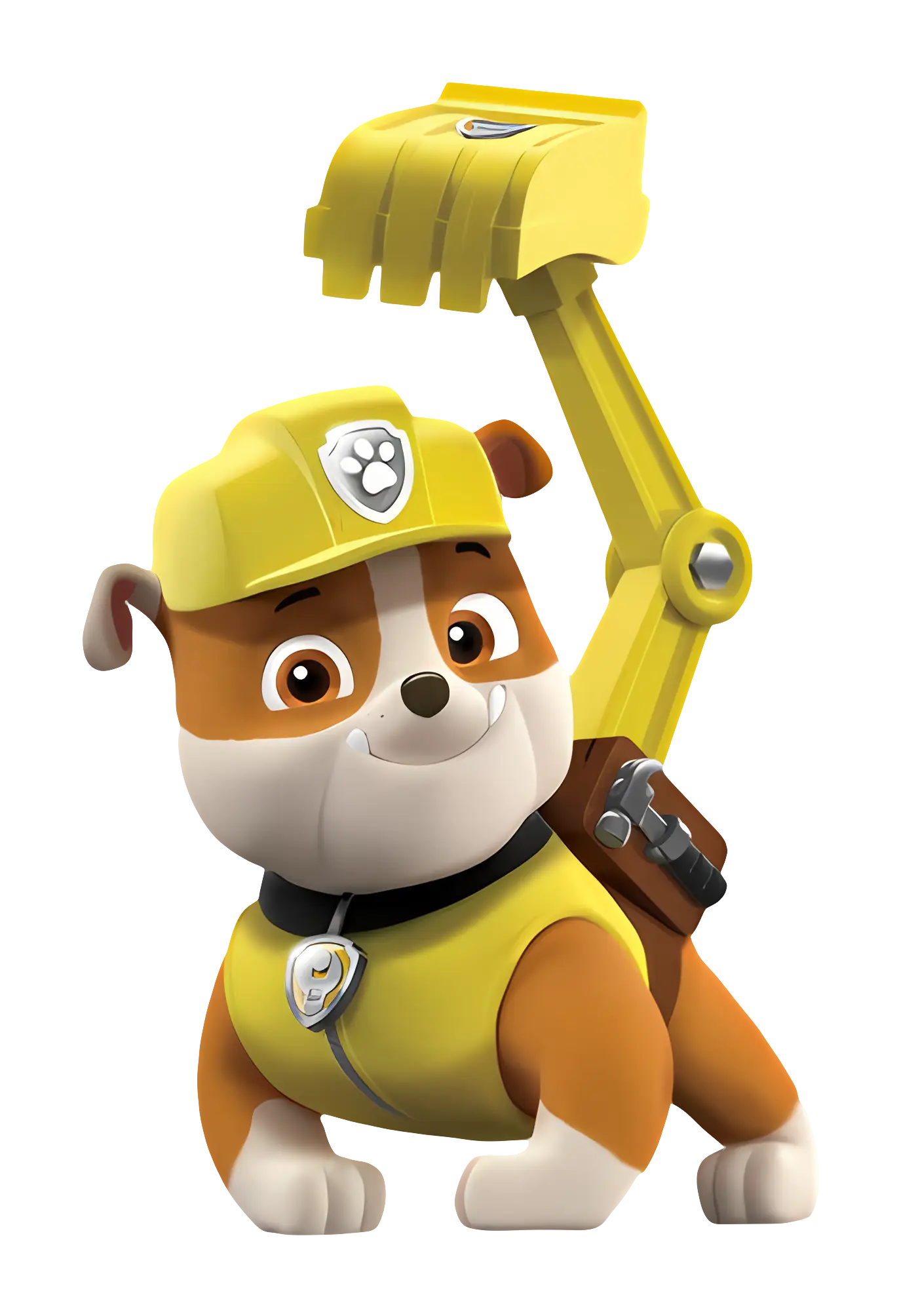 Cartoon Dog in Construction Gear