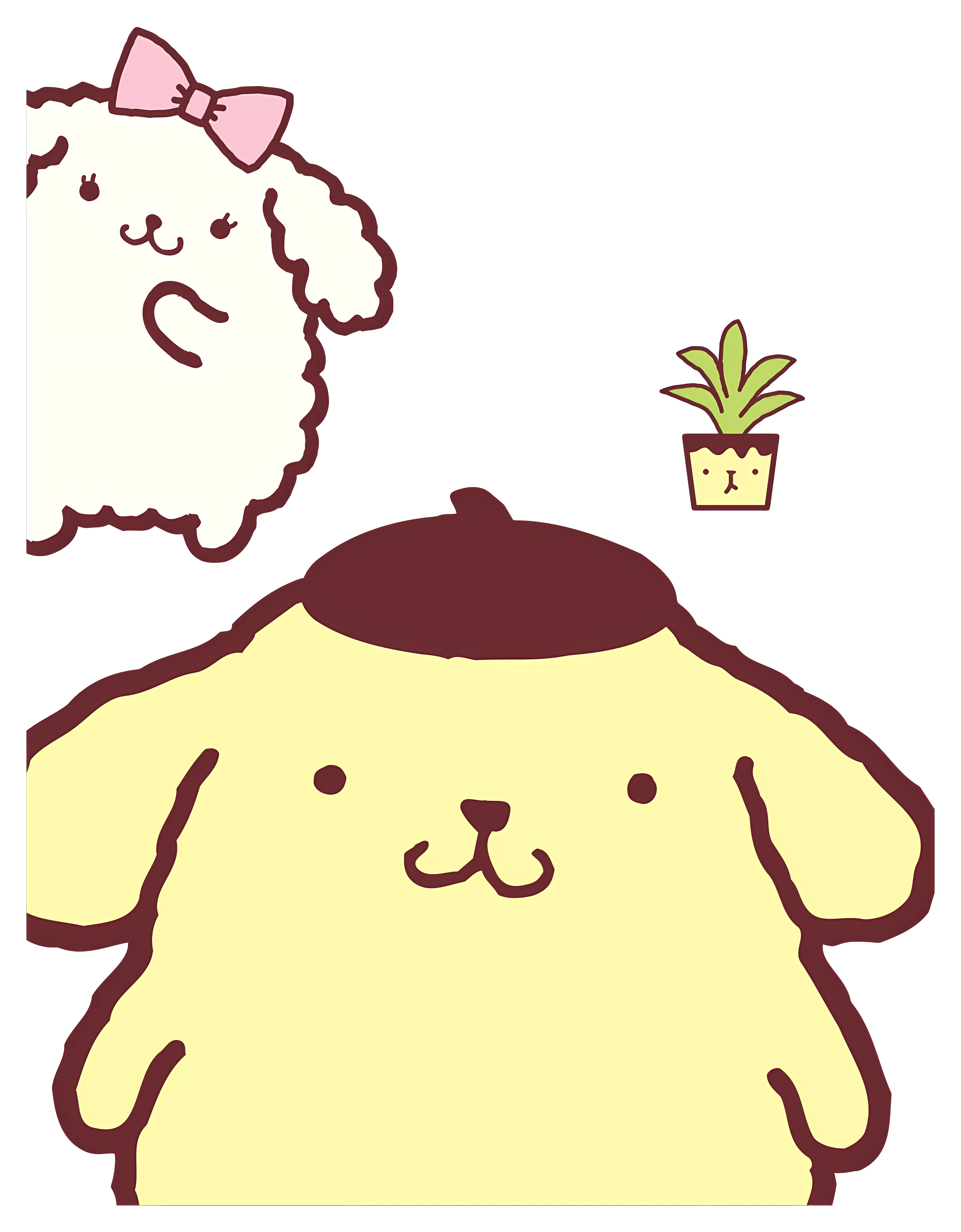 Cute Dog and Sheep Cartoon Characters