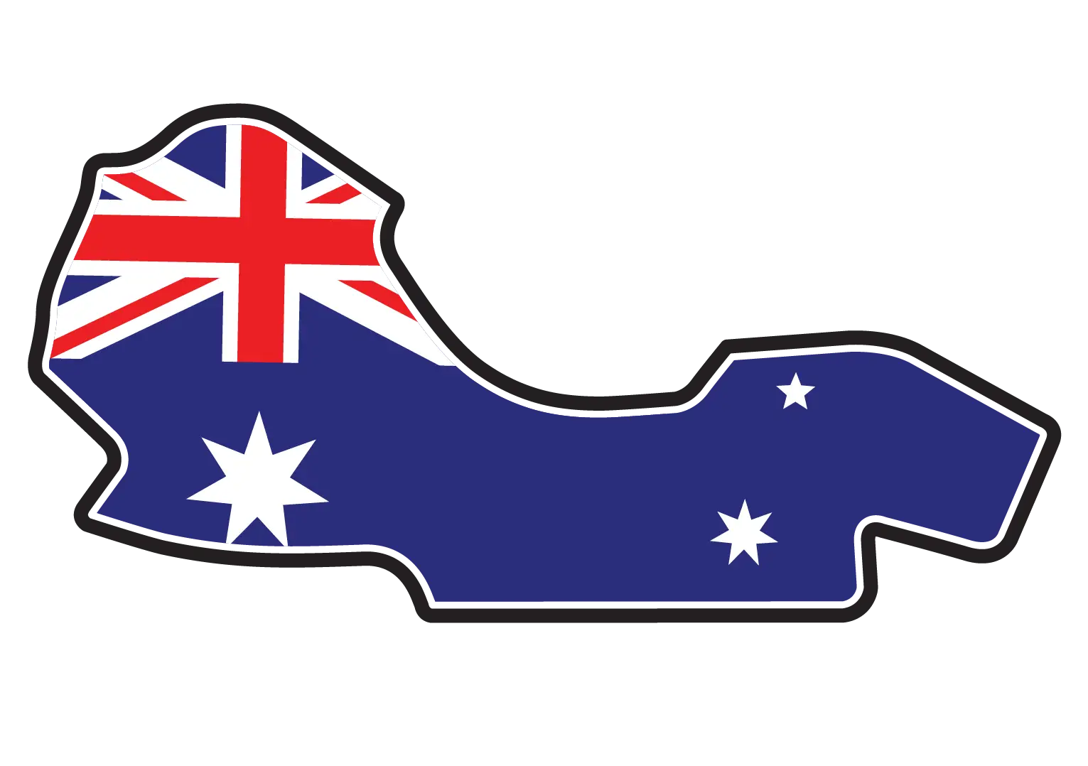 Christmas Island Map with Flag Overlay
