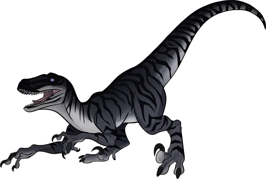 Cartoon Illustration of a Velociraptor