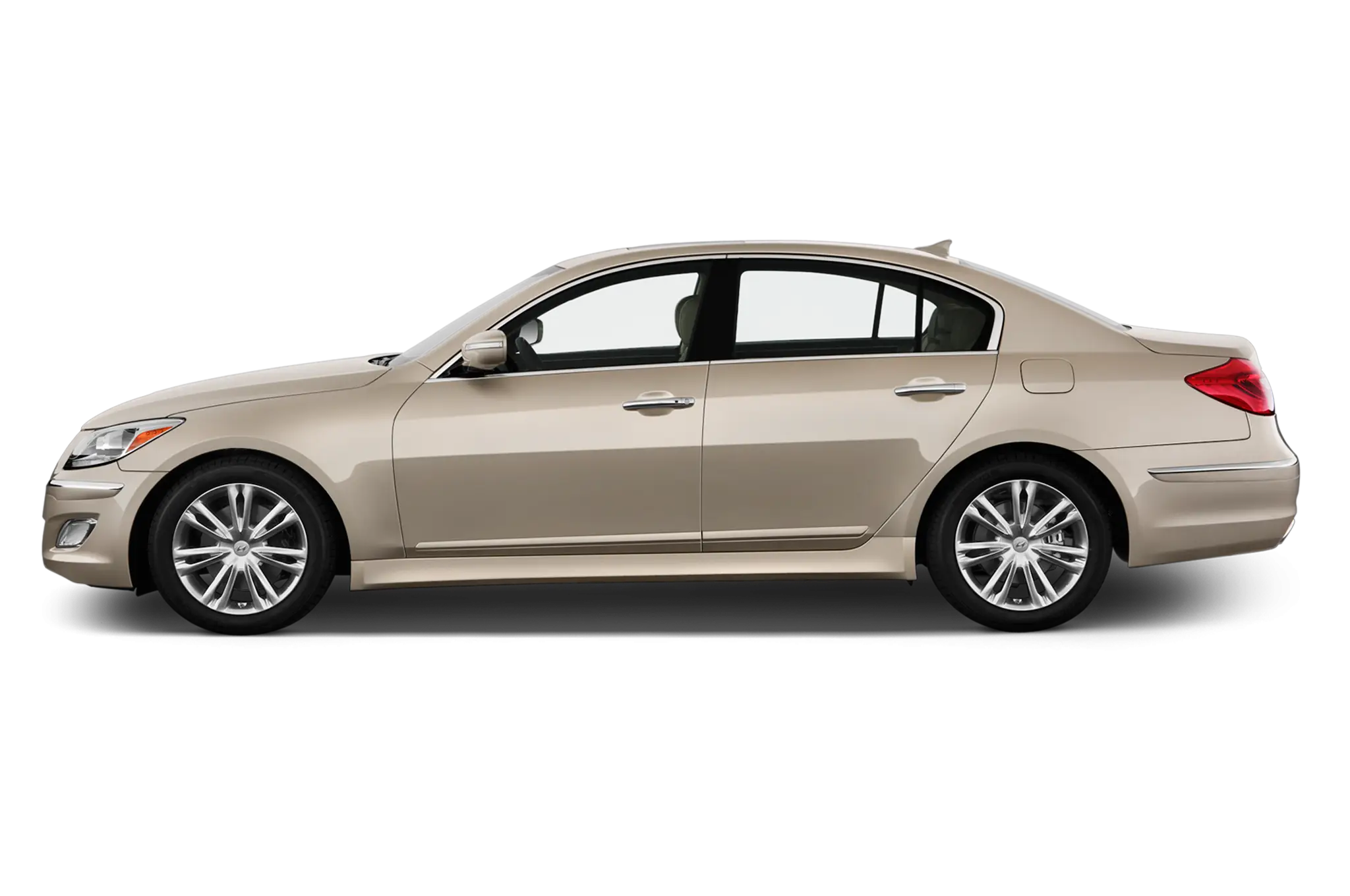 Beige Luxury Sedan Side View