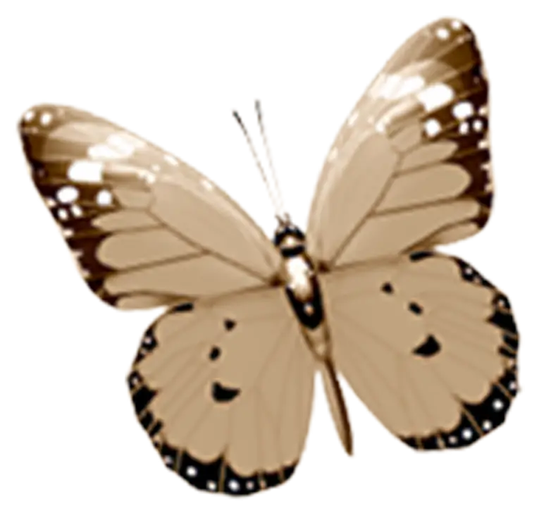 Beige Butterfly with Delicate Wings