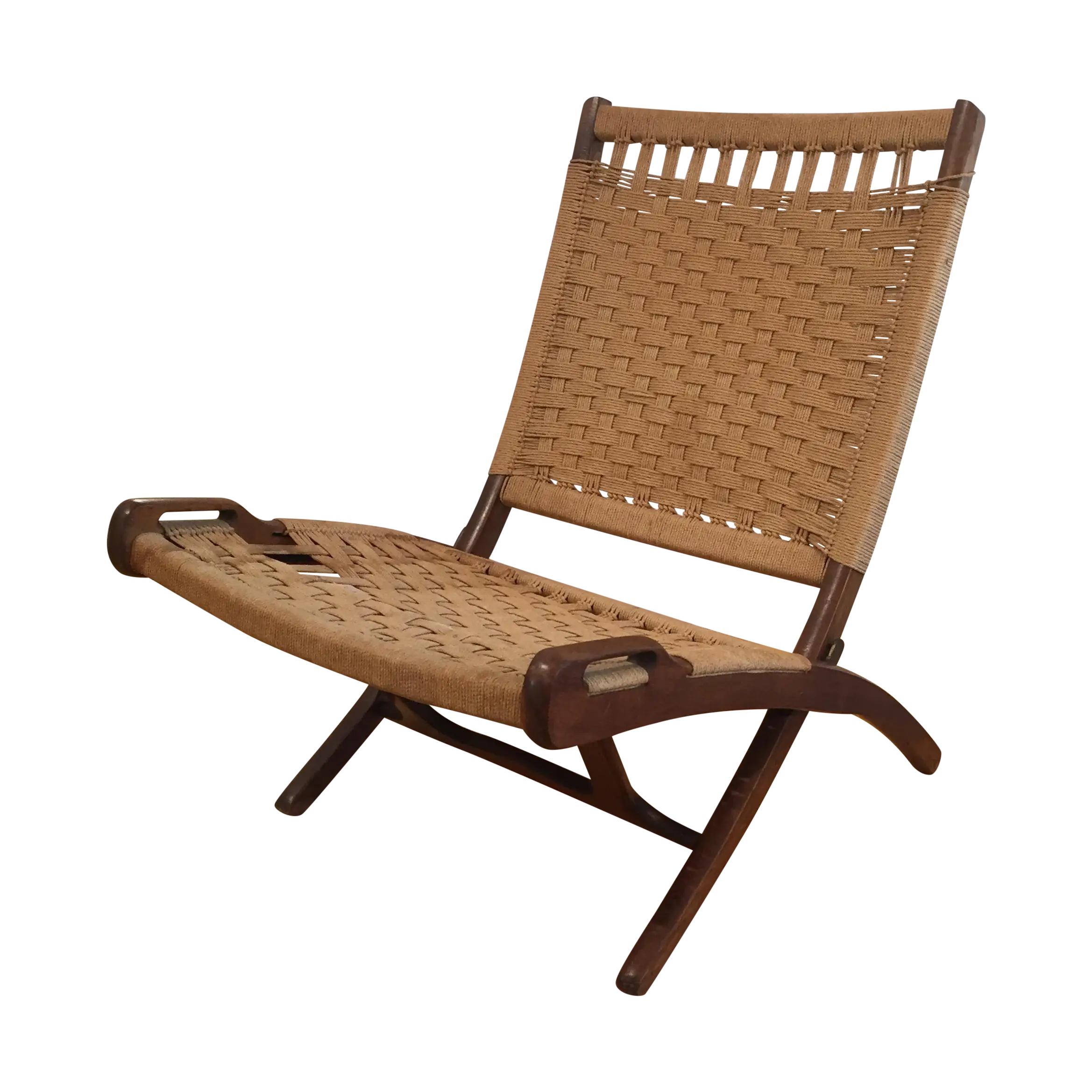 Rustic Woven Wooden Chair for Comfort