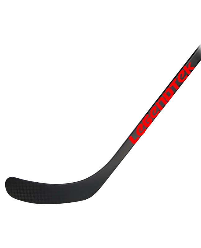 Black Hockey Stick with Red Branding
