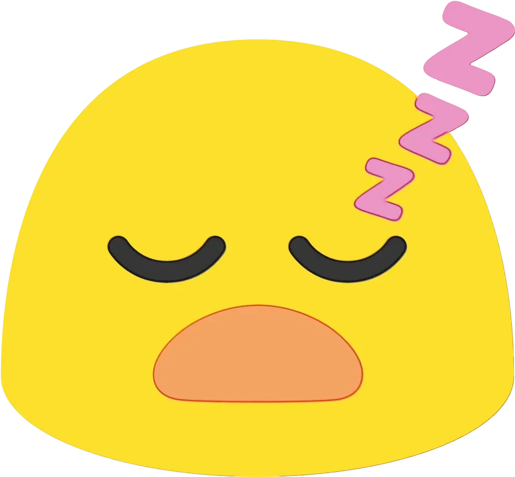Sleepy Yellow Cartoon Character